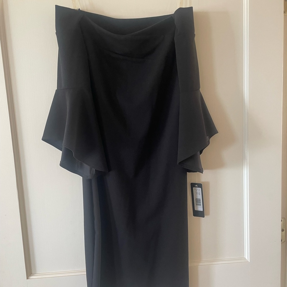Bebe Black Skirt with Ruffle Accent